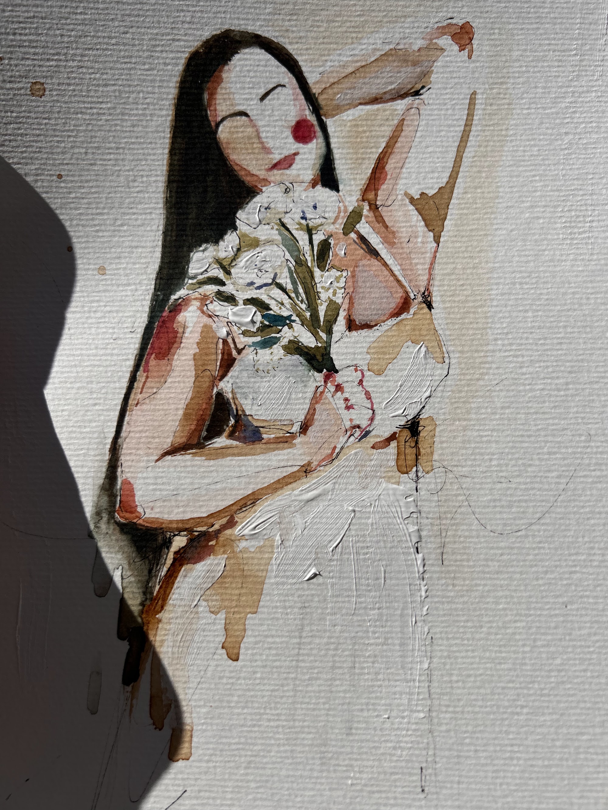 Obra de Larissa Salgado — aquarela e café